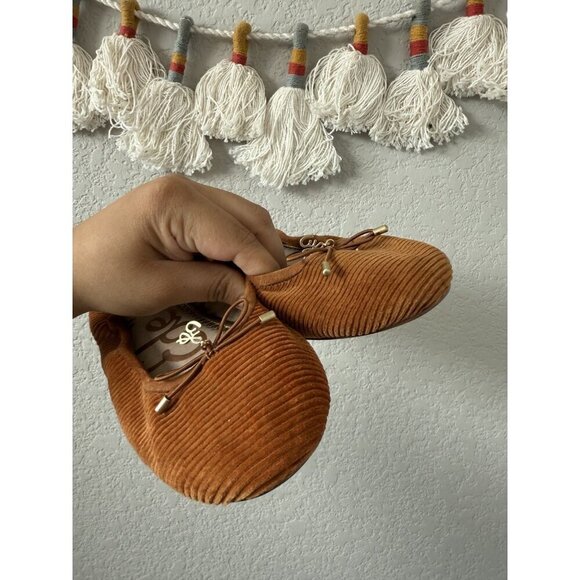 Sam Edelman Felicia Corduory Slip On Ballet Flats Brown Comfort Balletcore 7.5 - Picture 6 of 7